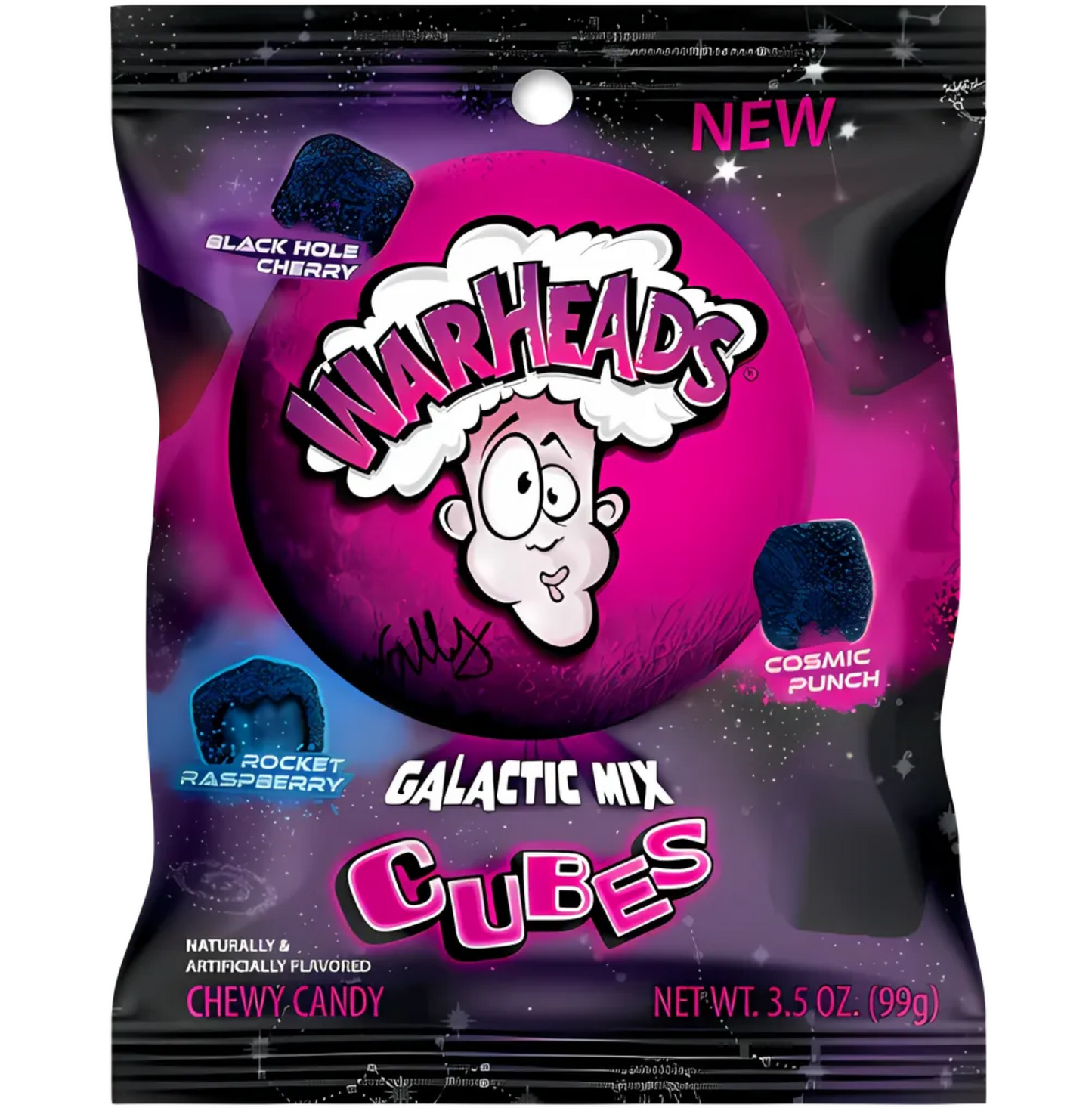 Warheads Sour Galactic Mix Cubes
