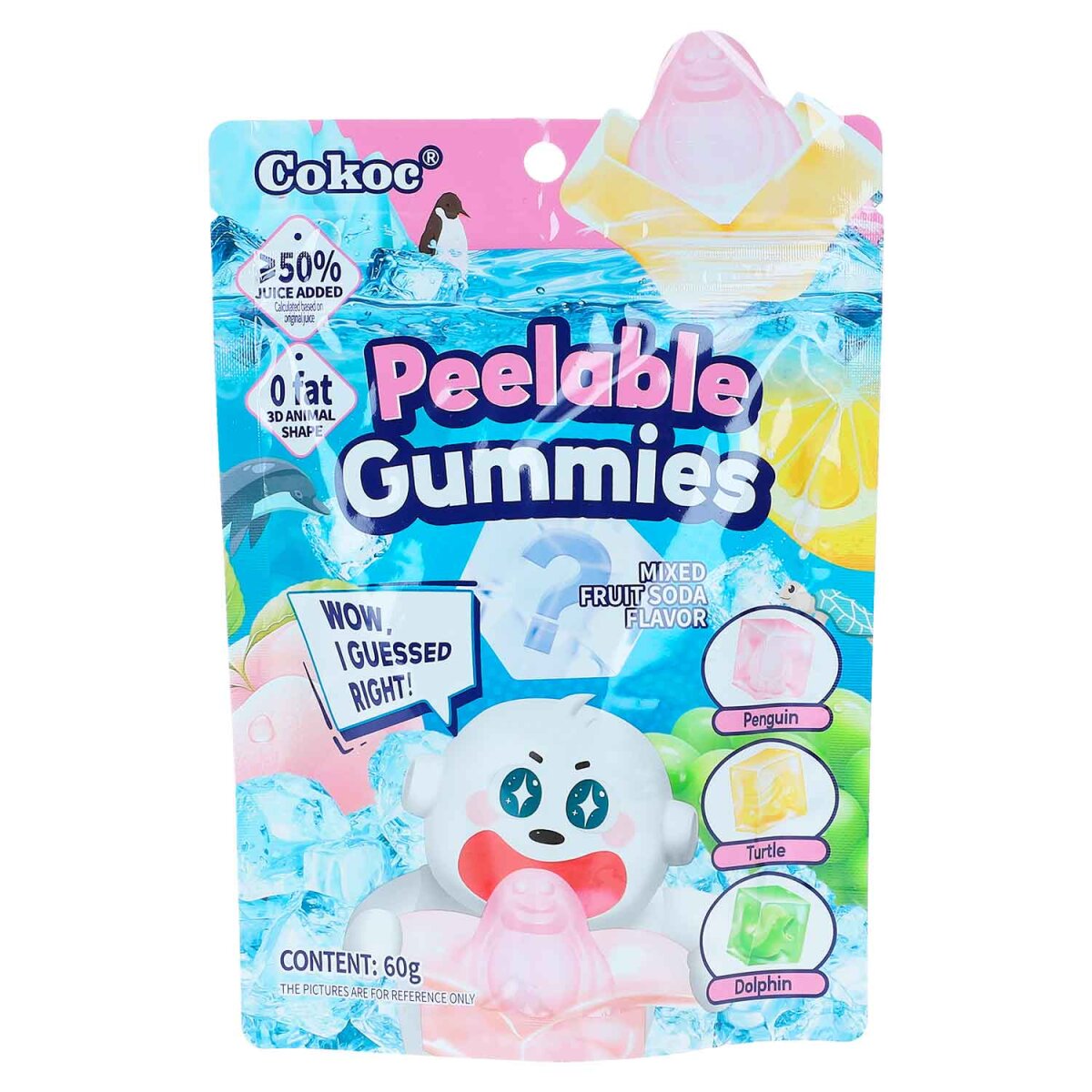 peelable gummies mixed fruit soda